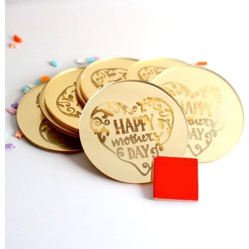 Original Rose Gold Happy Mothers' Day Cupcake Toppers Mom Birthday Cake Topper Decor for Motmmy Birthday Party Cake Decorations