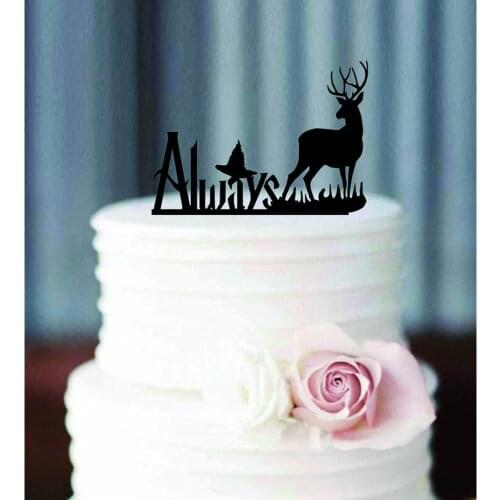Personalised Deer glitter Cake Topper/Forest them party/ Customized wedding Topper /Mr and Mrs wedding Party Decorations
