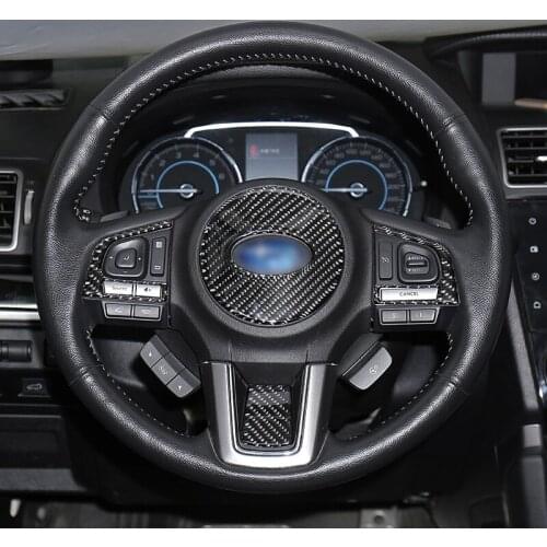 QHCP Center Speaker Frame Dashboard Strips Horn Audio Speaker Covers Stereo Carbon Fiber Style Fit For Subaru Forester 2015-2018