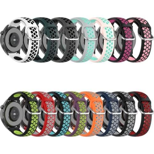 22mm 20mm strap for Samsung Galaxy Watch/Active 2/Huawei watch 3/Huawei watch GT2 silicone replacement strap for Amazfit GTR