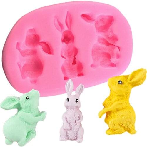 Fondant Silicone Mold Small Rabbit Cake Silicone Mold Chocolate Mold Cake Fondant Mold Baking Tools