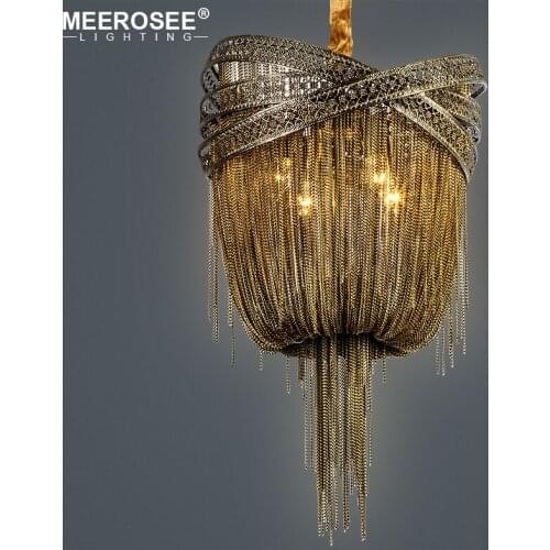 Modern Chandelier Light Italian Tassel Design French Empire Chain Pendant Hanging Lamp for Living Room Foyer Indoor Lighting