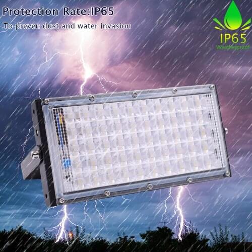 Super Bright LED Floodlight 50W LED Flood Light 220V 240V IP65 Waterproof Outdoor Wall Reflector Lighting Garden LED Spotlight