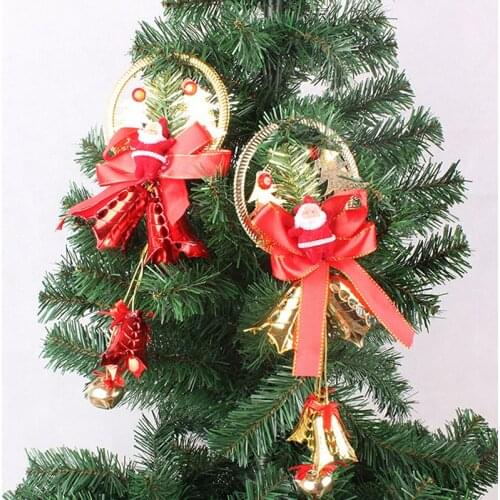 Merry Christmas Tree Decoration Xams Santa Claus Bell Pendant Ornament Christmas Holiday Family Party Gifts Navidad