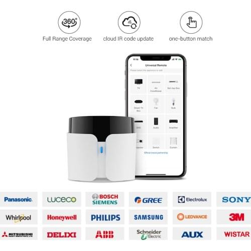 BestCon BroadLink RM4C Pro Universal Remote Wireless Infrared IR and RF Smart Hub For Alexa & Google Assistant, IFTTT