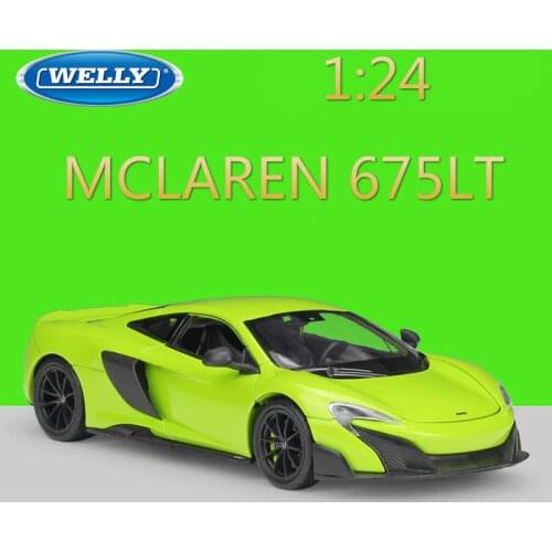 WELLY 1:24 Diecast Simulator Model Car MCLAREN 675LT Racing Car Metal Toy Cars Toys For Children Boys Gift Collection Decoration