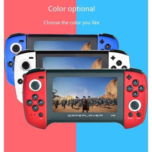 X18Plus Handheld Game Console 4.3 Inch Large Screen Dual Joystick 64-bit Classic Games Support