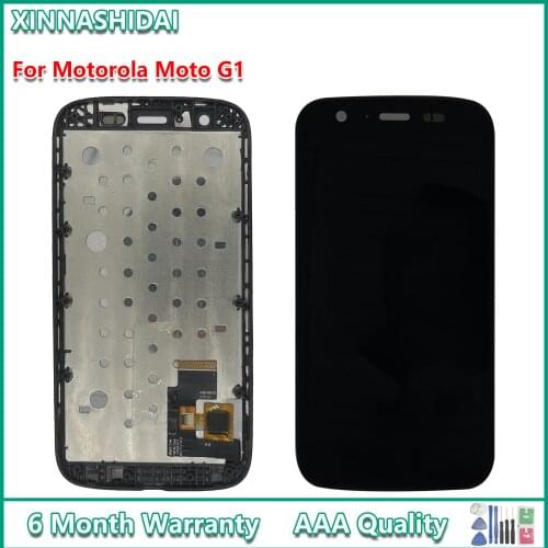 For Moto G G1 LCD Display With Touch Screen Digitizer Assembly With Frame For Motorola Moto G G1 XT1032 XT1033