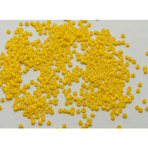 10000 Glass Opaque Seed Beads 1.5mm (15/0) Yellow + Storage Box