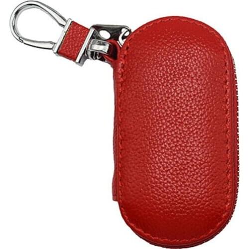 15PCS / LOT Zipper Car Key Wallets Key Holder Housekeeper Leather Keys Organizer Unisex Keychain Covers Key Case Bag