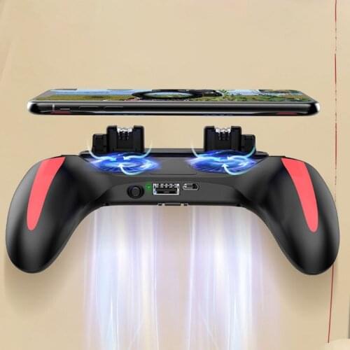 2-in-1 Dual Fan Mobile Phone Radiator Cellphone Power Bank Silent Cooler Gamepad