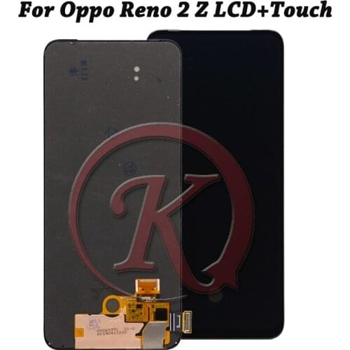 AMOLED 6.53'' LCD For Oppo Reno2 Z 2Z LCD Display Screen Frame+Touch Panel Digitizer For Reno 2 F LCD