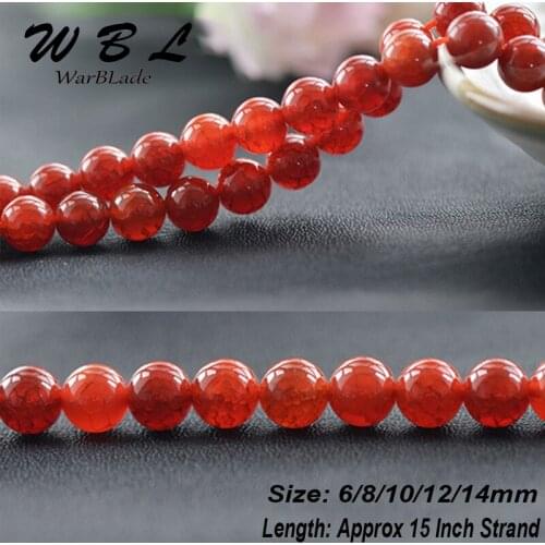 Natural 6-14mm Stone Red Dragon Veins Agat Beads Agates Round Loose Stone Beads For DIY Bracelet Jewelry Making Kralen