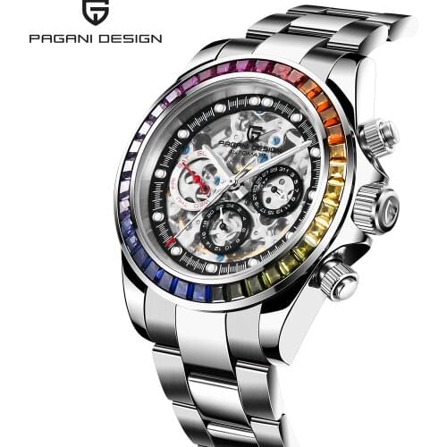 2021 PAGANI DESIGN Brand Fashion Mechanical Watch Business Automatic Watch Mens Stainless Steel Waterproof Sports Chronograph