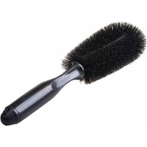 Black round head compact car wheel brush car wash