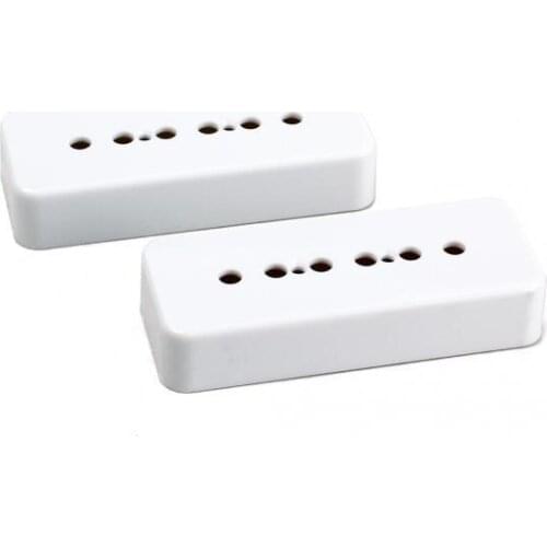 2PCS White Plastic P-90 Soap Bar Pickup Cover for Guitar Humbucker