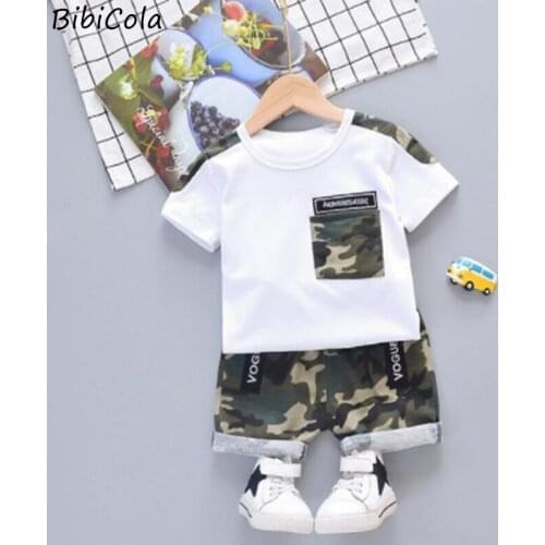 Baby Boys Clothes Sets Toddler Infant Boys Personality Pattern Short-sleeved T-shirt + Shorts 2-piece Set