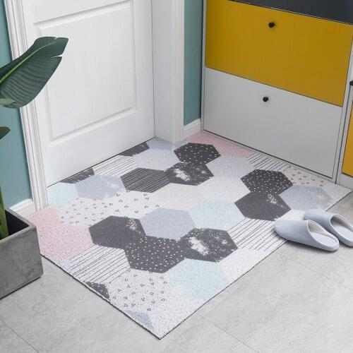Can Be Cut Custom Doormat Carpet Silk Loop PVC Clean Dust Non-slip Home Doormat Bedroom Living Room Hallway Entrance Mat Carpet
