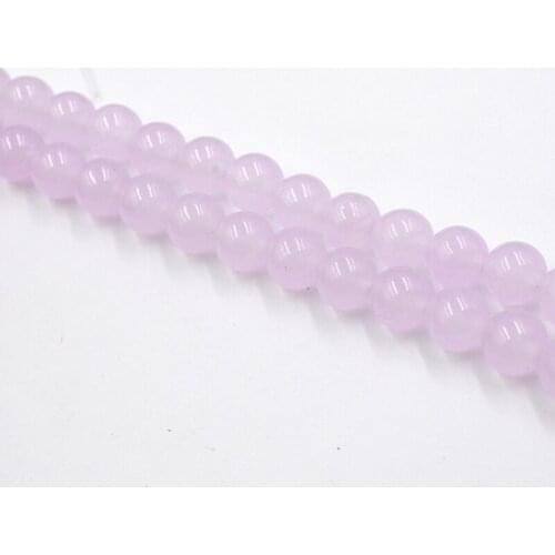 Free Shipping Natural Stone Light Pink Jades Round Loose Beads 4 6 8 10 12 MM Pick Size for Jewelry Making Bracelet Necklace