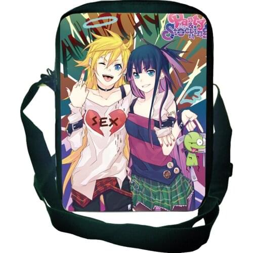 Kawaii Anime Panty & Stocking with Garterbelt Crossbody Bag Daily Shoulder Bags Girl Handbags Bookbag Travel Bolsa Bag For Snack