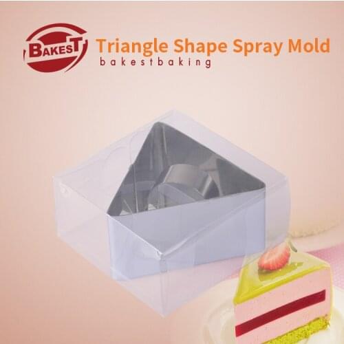 BAKEST Triangular Mousse Ring Sets Stainless Steel Cake Cutters Pastry Baking Tools