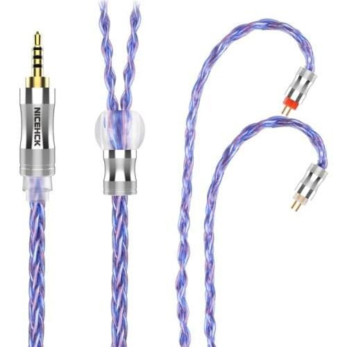 NiceHCK SpaceCloud Flagship Litz Coaxial Earbud Cable 6N Silver Plated OCC+7N OCC Mix Wire 3.5/2.5/4.4mm MMCX/QDC/2Pin for CA16