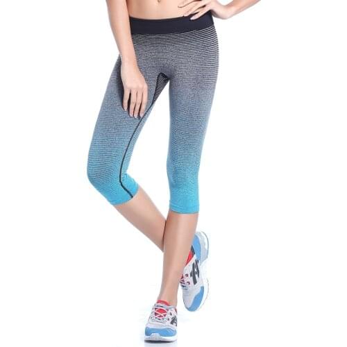 New yoga capris Leggins High Waist Sport Women Crop Yoga Pants Sport Fitness Bodybuilding Clothes Slim Calf-Length Pant