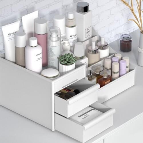 Makeup Organizer for Cosmetic Large Capacity Cosmetic Storage Box Organizer Desktop Jewelry Nail Polish Makeup Drawer Container