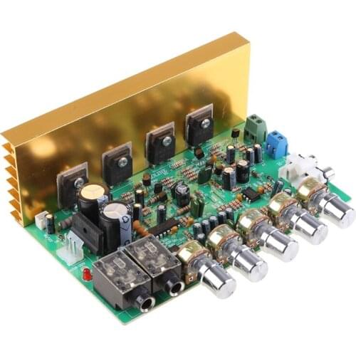Audio Amplifier Board HIFI Digital Reverb Power Amplifier 100W Audio Preamp Rear