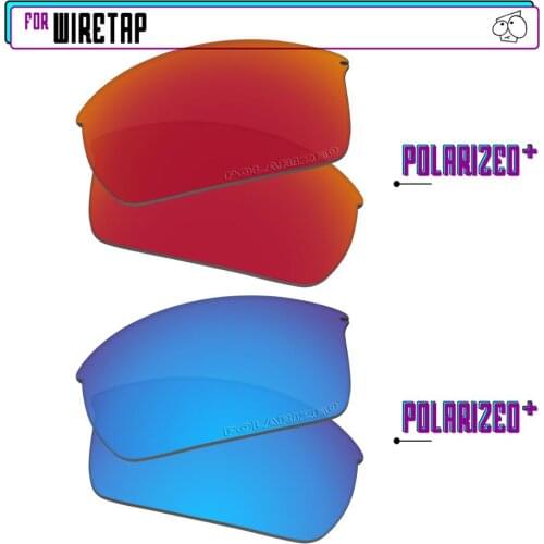 EZReplace Polarized Replacement Lenses for - Oakley WireTap Sunglasses - BlueP Plus-RedP Plus