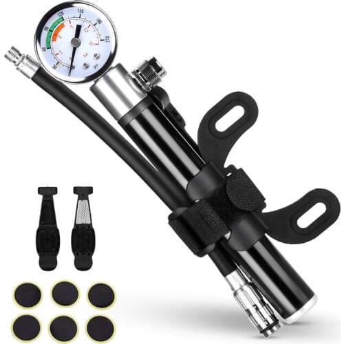 Portable Manual High Pressure Bike Pump Compact Bicycle Air Pump for Road Mountain Bike Cycling Outdoor Sports Repair