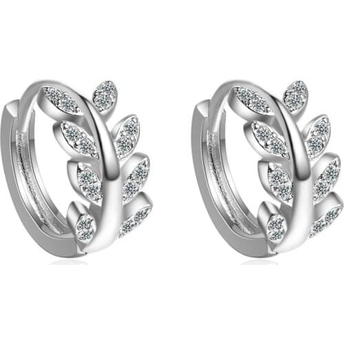 SHQIYAYI 925 Silver Hoop Earrings for Women CZ Crystal Zircon Stone Wedding Party Daily Wear Classic Jewelry 540