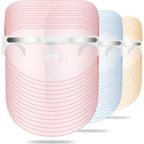 LED Beauty Mask 3 Colors Light LED Facial Reduce Wrinkles Whitening Suppress Sebum Remove Spots LED Face LightTherapy Mask