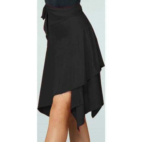 Dance Skirt For Women Black Purple Red Color Professional Sumba Dancing Skirt Adult Cheap Stage Rumba Dress