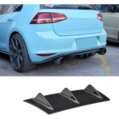 Universal Rear Bumper Diffuser Lip Black ABS Plastic 3 Fin 5 Fin Shark For BMW F30 E46 For Ford Focus 2 For Toyota Corolla