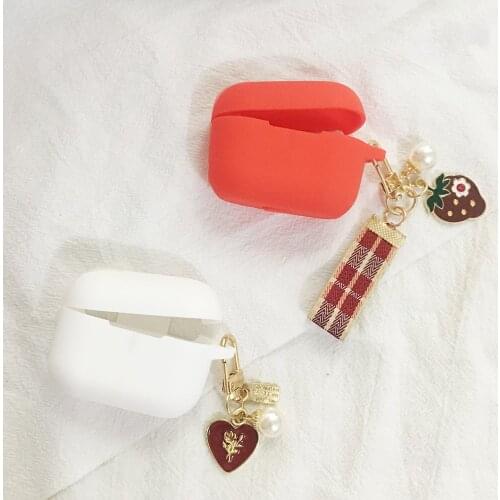 For Huawei Honor Earbuds X1 Earphone Protective Cover Luxury Cute Rose Pearl Pendant Keychain Cover for Honor Earbuds Choice