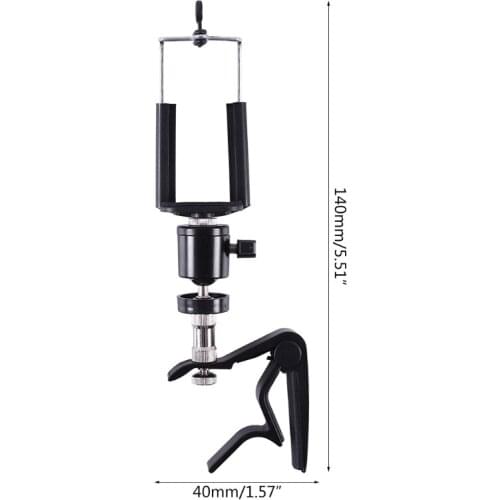 Guitar Head Clip Guitar Phone Holder Smartphone Guitar Capo Cell Phone Clamp Clip Mount for Electric or Acoustic Guitars