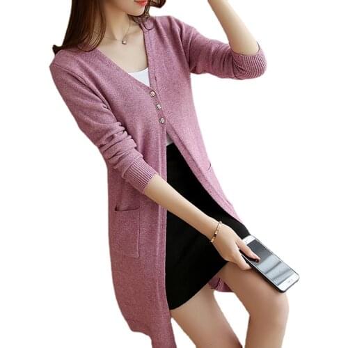 Women Long Cardigans For Autumn Winter Warm Oversize Long Cardigans Poncho Korean Knit Jacket Sueter Mujer Solid 2021 Coat