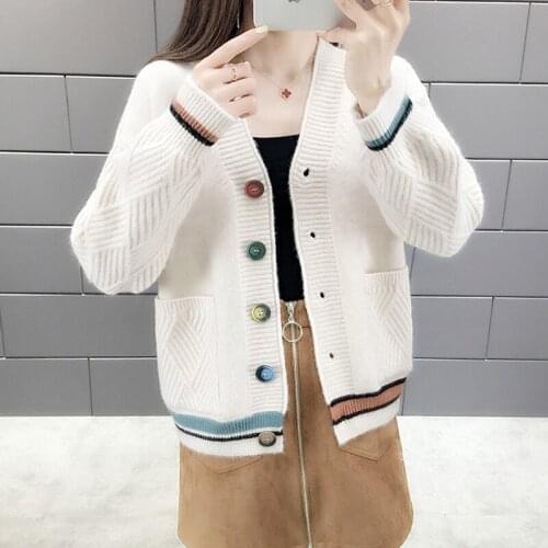 Cardigan Sweater Women 2019 Spring Autumn Pocket Sweater Womens Knitted Jacket Long Sleeve Top