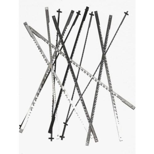 12x Pinned Scroll Saw Blades Woodworking Power Tools Accessories 127mm Black