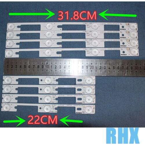 16Pieces/lot (2X4 LEDS* 6 V + 2X3 LEDs* 6 V ) FOR Universal Konka LED32F1100cf Light Bar 35018476 35018478
