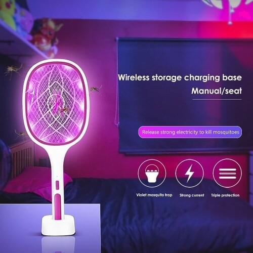10 LED 2 in 1 Handheld Electric Killing Mosquito LED Lamp UV Light USB Rechargeable Bug Zapper Mosquito Trap Repellent Lamp