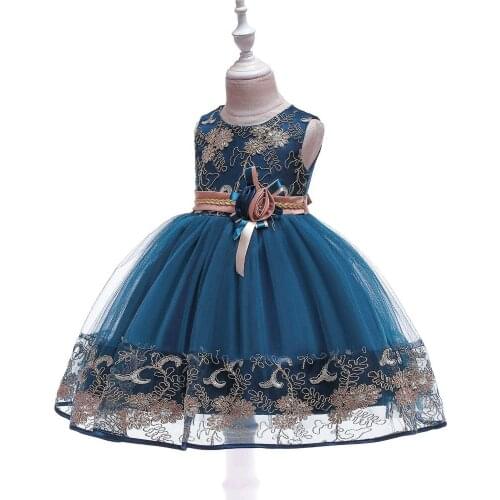 2020 new fashion childrens clothing Princess childrens dress lace color matching girls with clothes