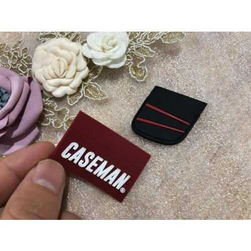 Custom 3D PVC patch in garment Patches private name label tag handmade bags rubber label in garment labels sew on customized