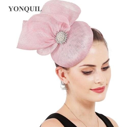 4-Layer Sinamay Women Elegant Female Bow Fascinator Hat Nice Millinery Hat Races Gorgeous Headwear For Ladies Hair Accessories