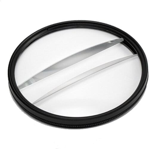 77mm Blur Effect Camera Lens Special Effects Filter Photography Foreground Double Half Moon Variable Prism Camera Accessories