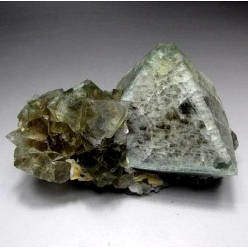 999g Yellow-Blue Fluorite Cluster - crystals and stones healing Mineral specimen Home Decor feng shui decoration