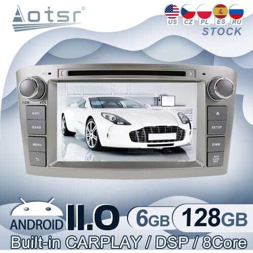 Android 11 For Toyota Avensis 2002-2008 Car Radio GPS Navigation Multimedia Video Player Stereo Audio Head Unit CD Tape Recorder