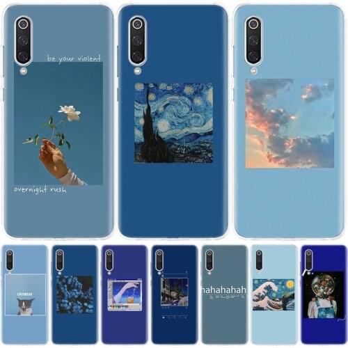Blue Pink Aesthetics songs lyrics Aesthetic Phone Case for Xiaomi Redmi Note 9 9S 8T 8 7 8A 7 7A 6 6A 5 5A 4X S2 K20 K30 Pro Fas
