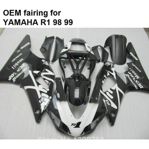 Motorcycle fairing kit for Yamaha injection molding YZF R1 1998 1999 black fairings set YZFR1 98 99 CN17